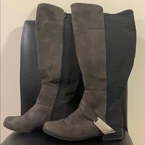 Lane Bryant Suede and Mesh Over the Knee Boots